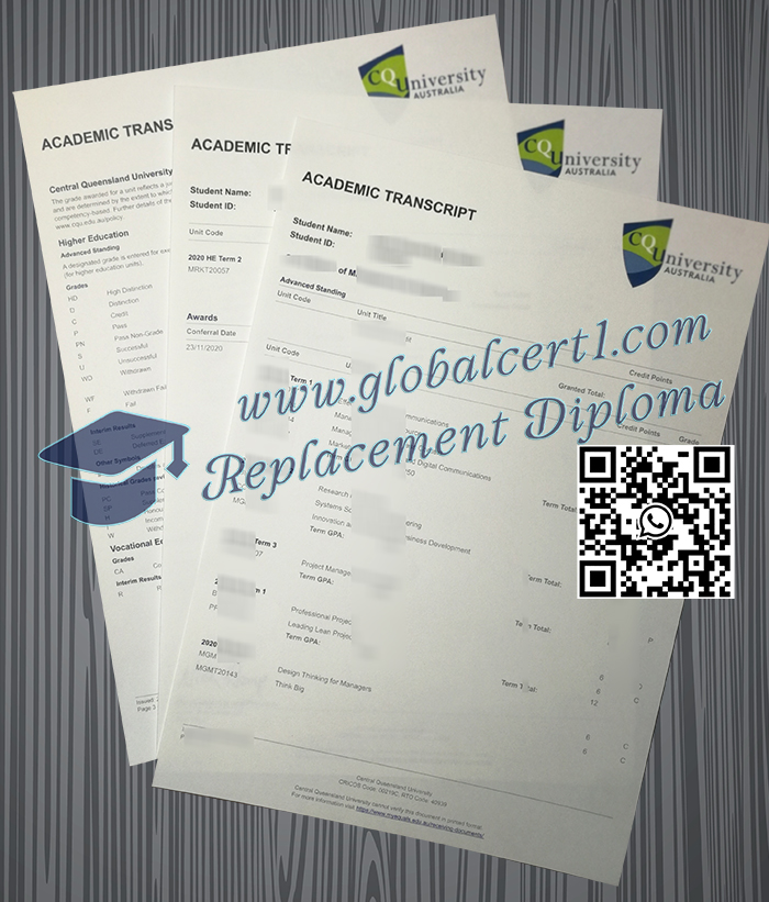 Central Queensland University transcript