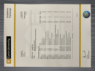 Curtin University transcript