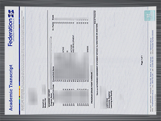 Federation University Australia transcript