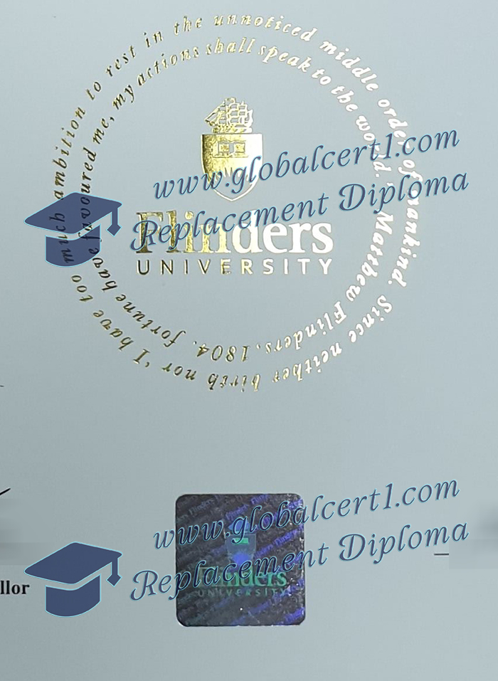 Flinders University seal and hologram