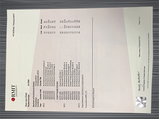 RMIT University transcript