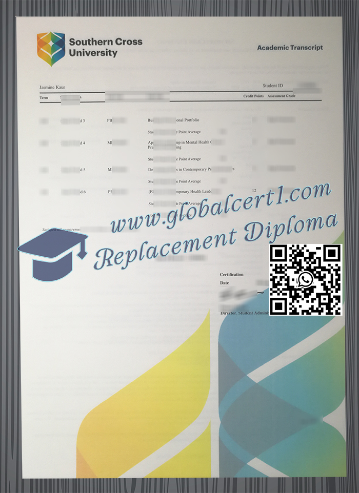 Southern Cross University transcript