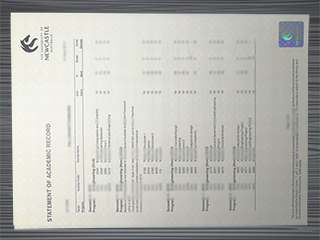 University of Newcastle transcript