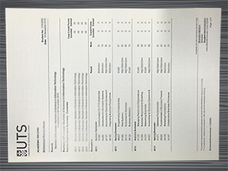 University of Technology Sydney transcript