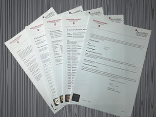 Western Sydney University transcript