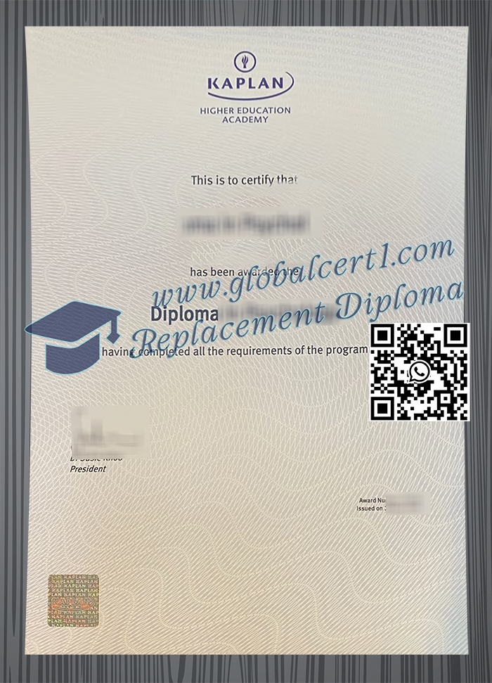 Kaplan Higher Education Academy certificate
