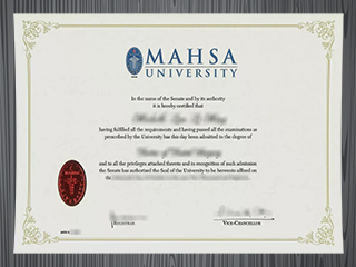 MAHSA University diploma