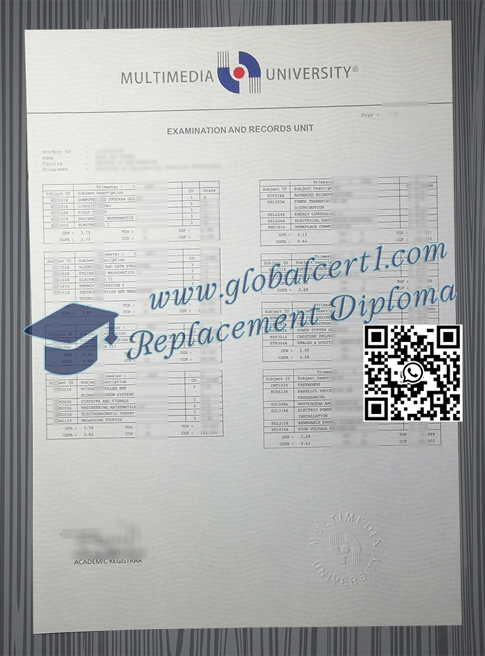 Multimedia University transcript