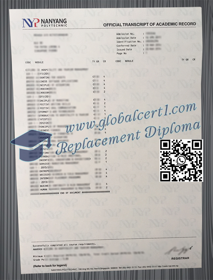 Nanyang Polytechnic transcript