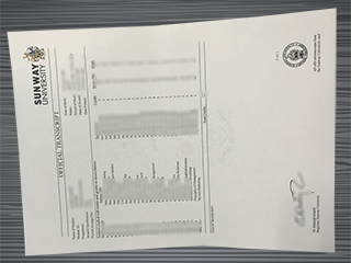 Sunway University transcript