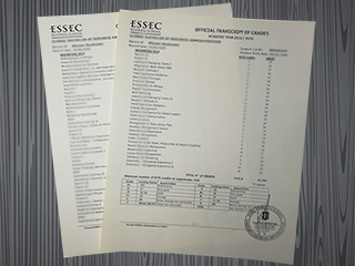 ESSEC Business School trasncript