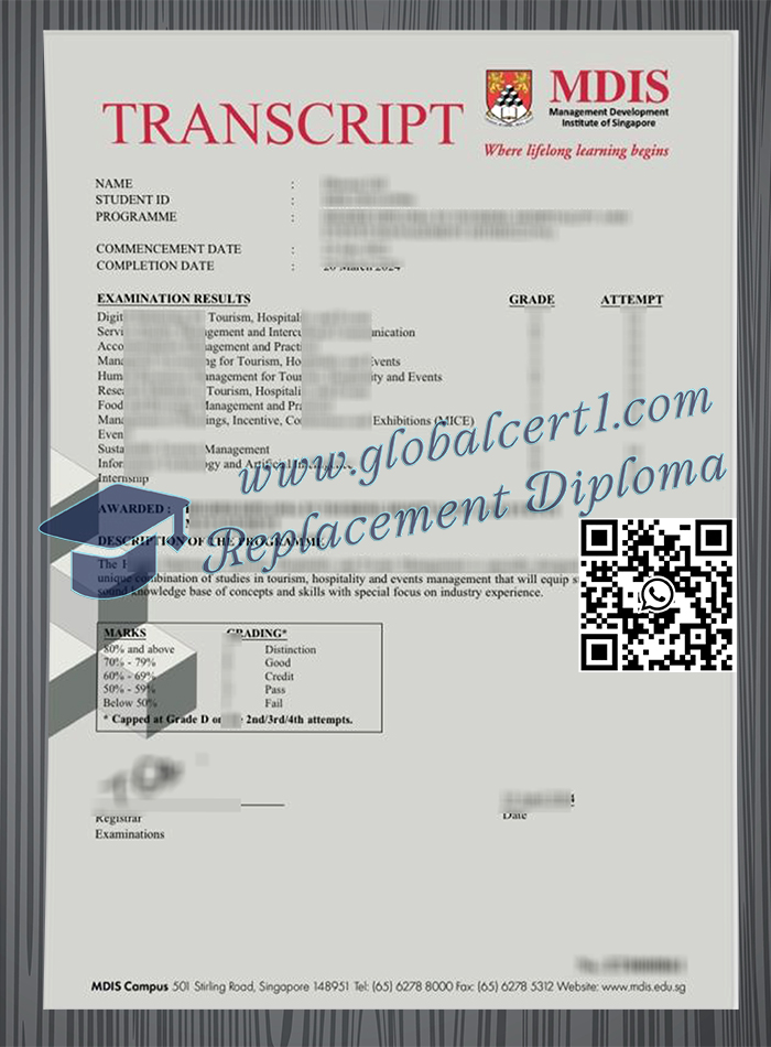 Management Development Institute of Singapore transcript