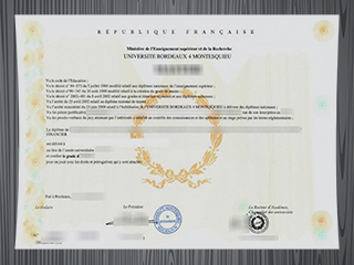 Université Montesquieu Bordeaux 4 diploma