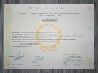Université Montpellier II diploma