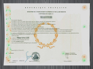 Université Paris 13 diploma