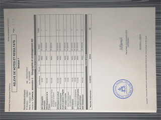 Université Paris 4 transcript