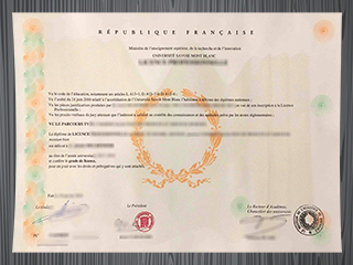 Université Savoie Mont Blanc diploma