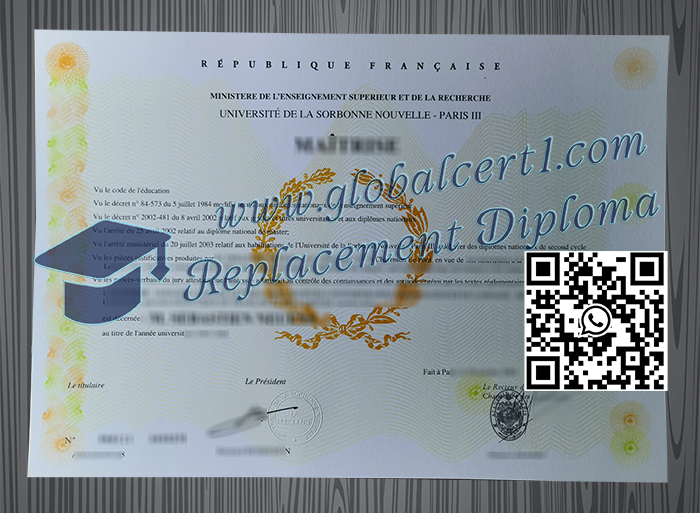 Université Sorbonne Nouvelle-Paris III degree