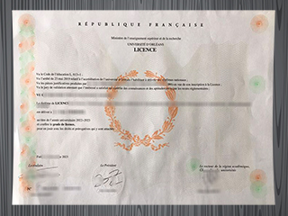 Université d’Orléans diploma