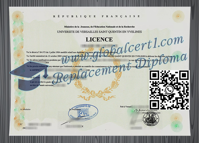 Université de Versailles-Saint-Quentin-en-Yvelines degree