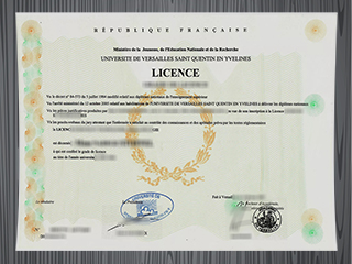 Université de Versailles-Saint-Quentin-en-Yvelines diploma