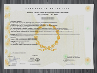 Université de la Réunion diploma