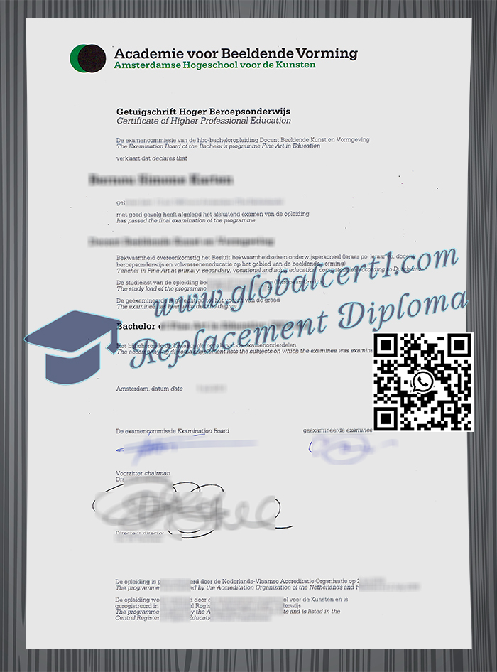 Amsterdamse Hogeschool voor de Kunsten degree