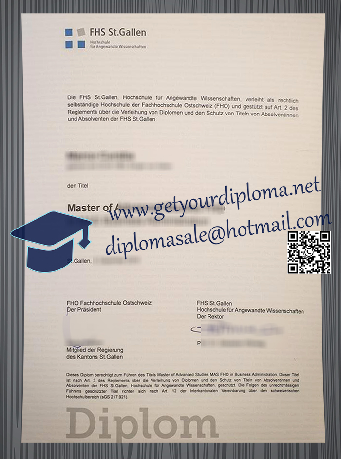 FHS St.Gallen degree