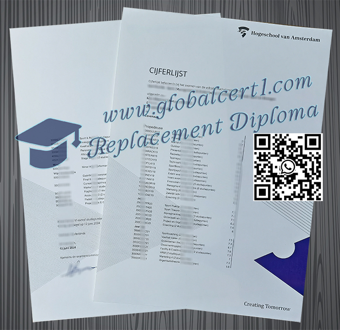 Hogeschool van Amsterdam transcript