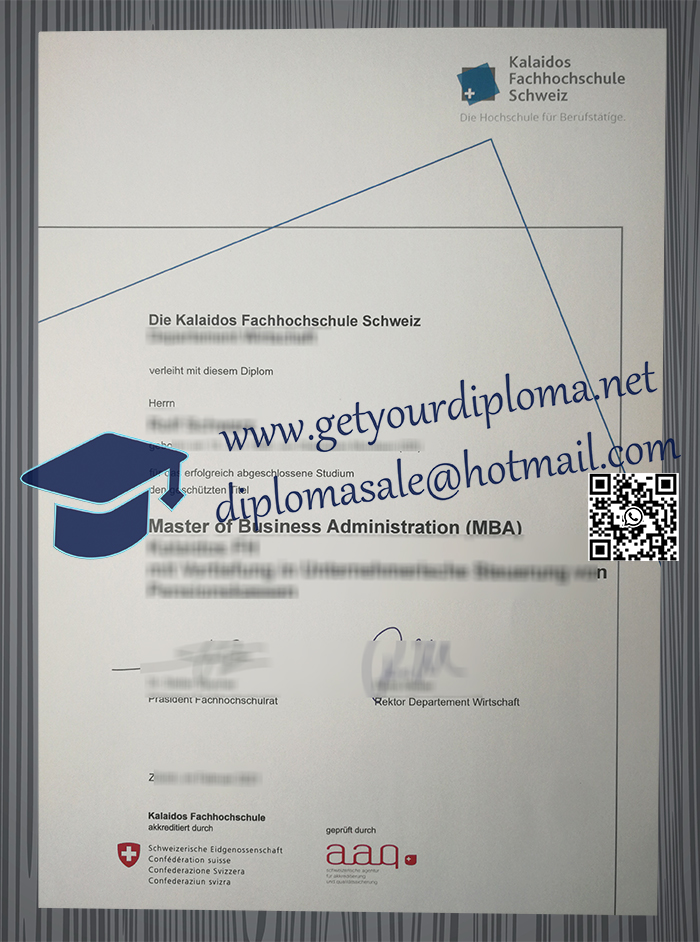 Kalaidos Fachhochschule Schweiz degree