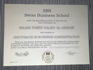 SBS Swiss Business School diploma