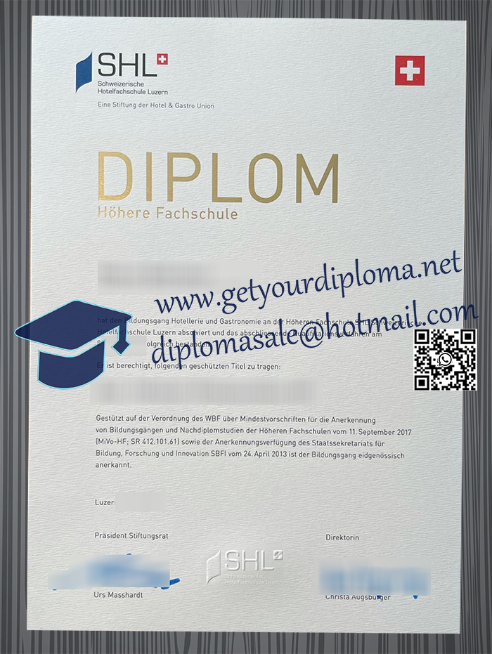 SHL Schweizerische Hotelfachschule Luzern degree