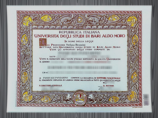 Università degli Studi di Bari Aldo Moro diploma