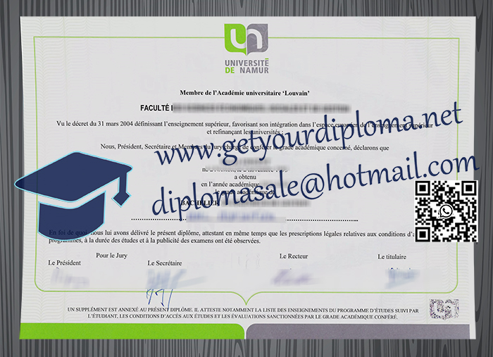 Université de Namur degree