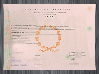 Université de Toulon diploma