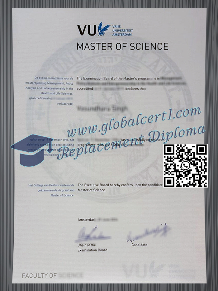 Vrije Universiteit Amsterdam degree