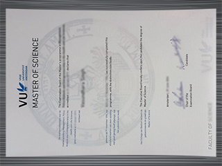 Vrije Universiteit Amsterdam diploma