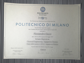 Politecnico di Milano diploma