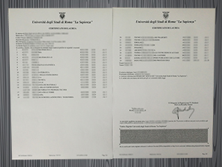 Università degli Studi di Roma transcript
