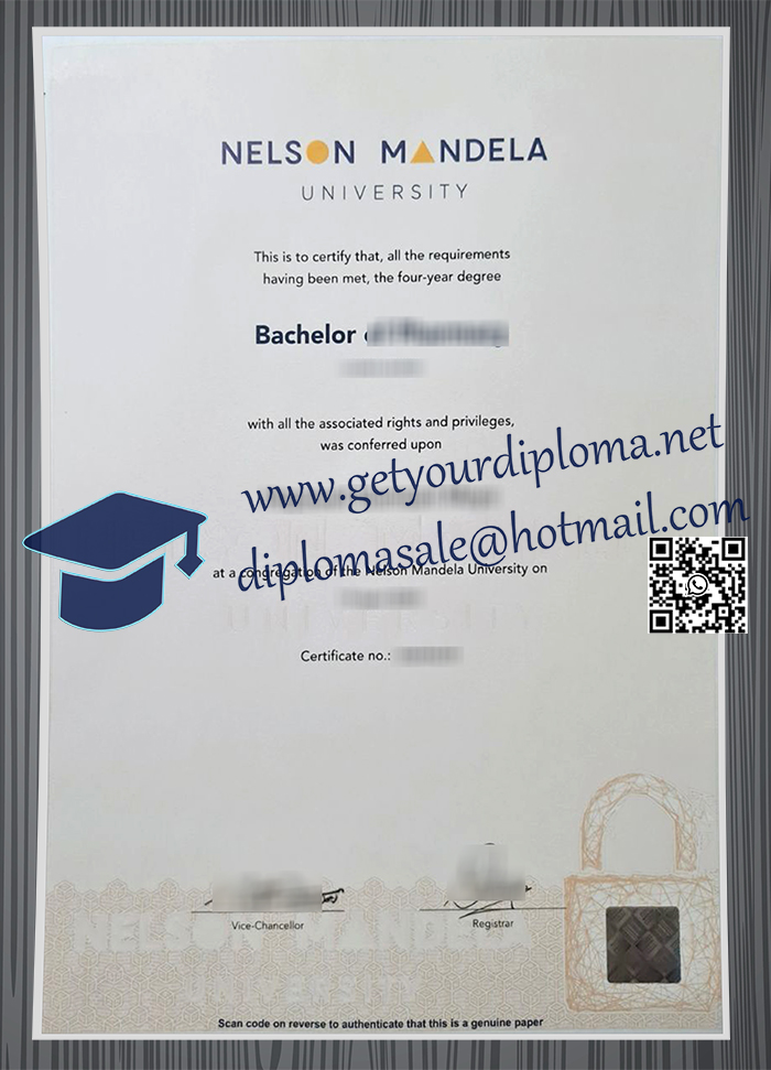 Nelson Mandela University diploma