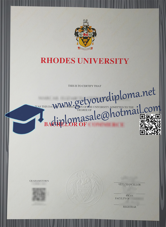 Rhodes University diploma