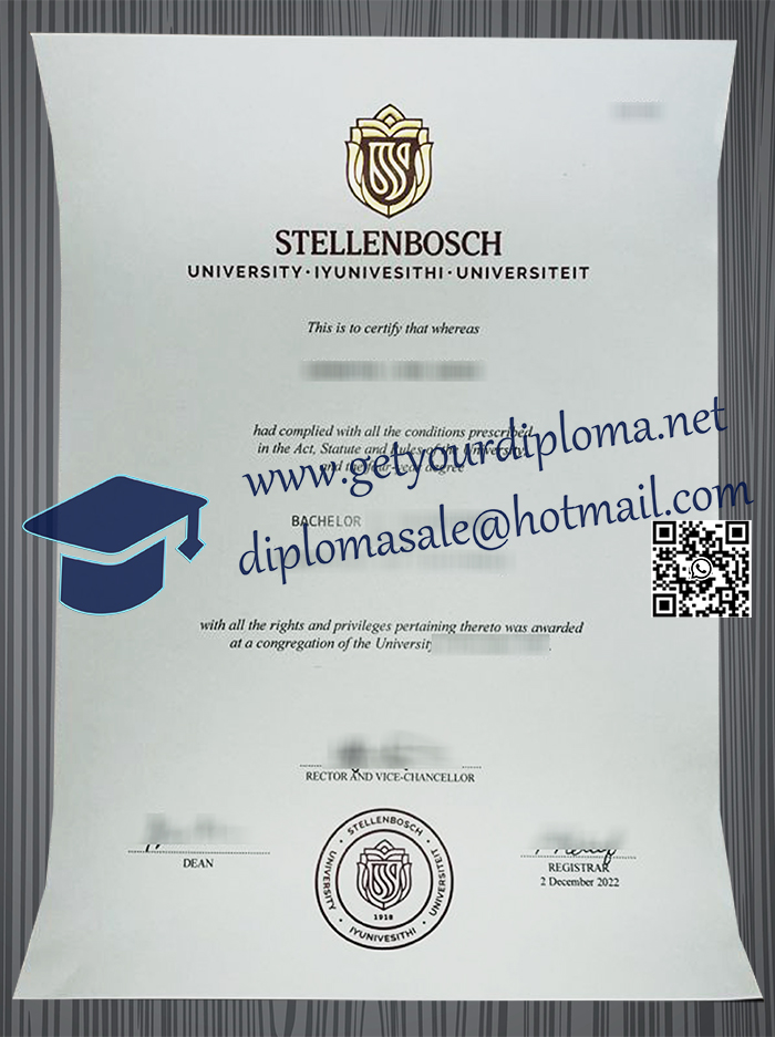 Stellenbosch University diploma